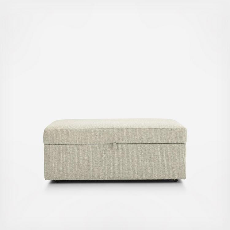 Crate and barrel store tray ottoman