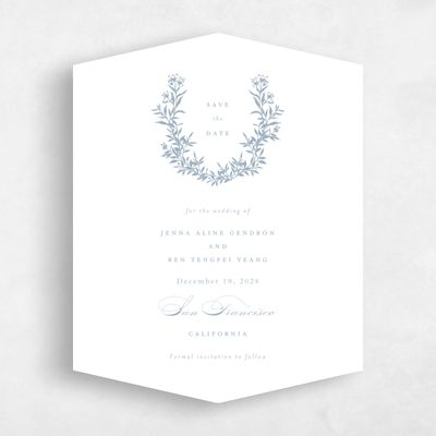 Blue Diamond Wedding Save the Date - Vienna Portrait