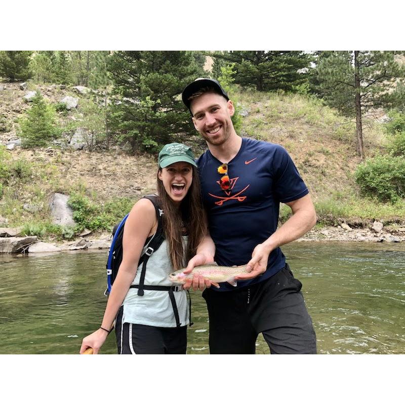 Oran's first catch fly fishing!