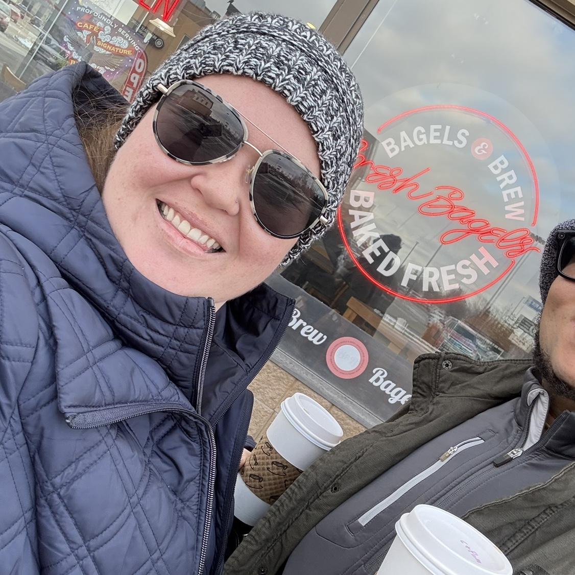 Coffee Meets Bagel!! An actual restaurant in Alaska!
Andre surprised Bree with breakfast here the morning he proposed. Taking us back to how we first met