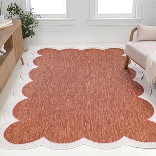 Alice Two-Tone Scalloped Indoor/Outdoor Area Rug