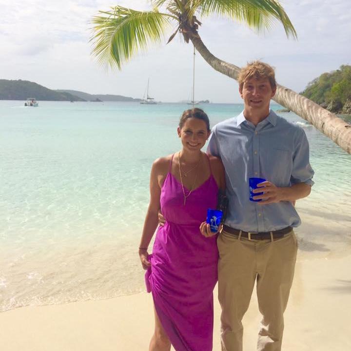 At Katja's wedding in St. John.