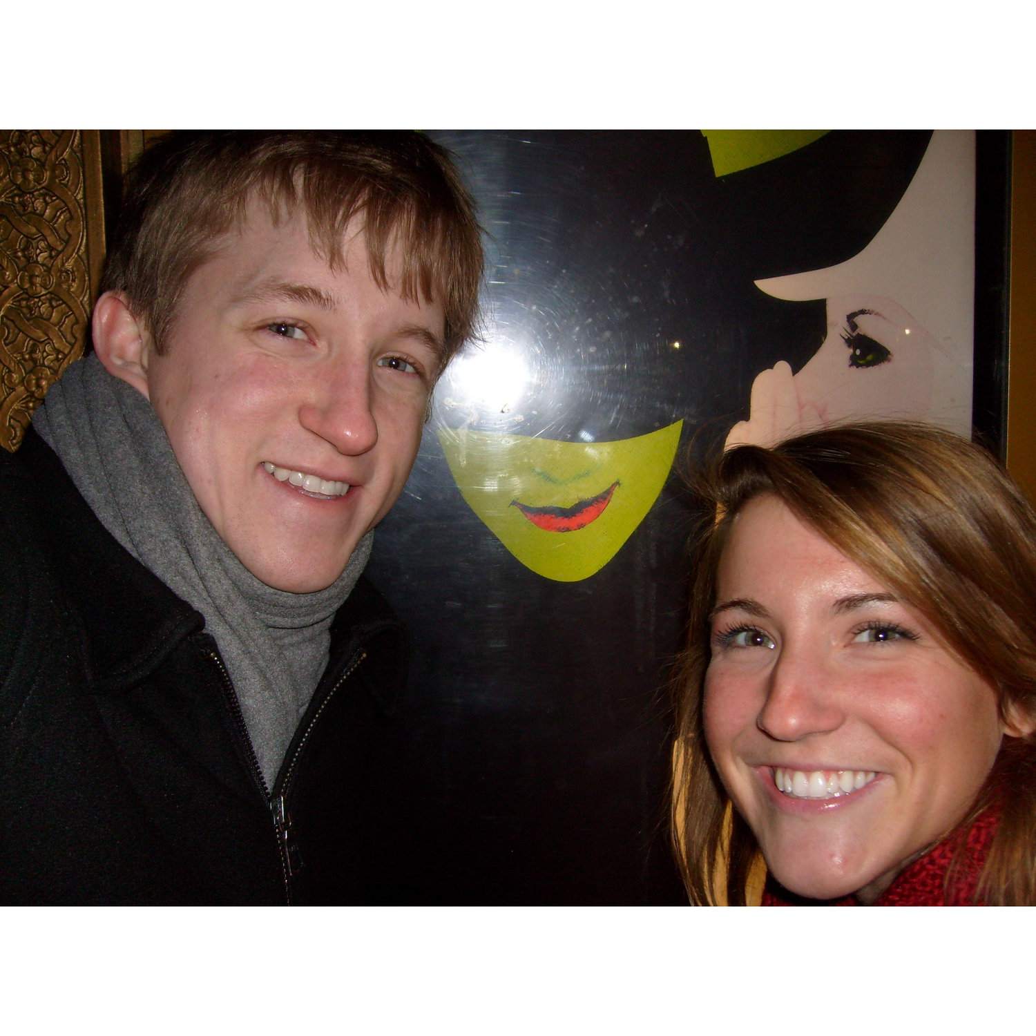 Likely the second of five performances of "Wicked" that we've seen together. As we've grown older, Aaron leans to opera for live art, whereas Emily would gladly see and sing five musicals per day.