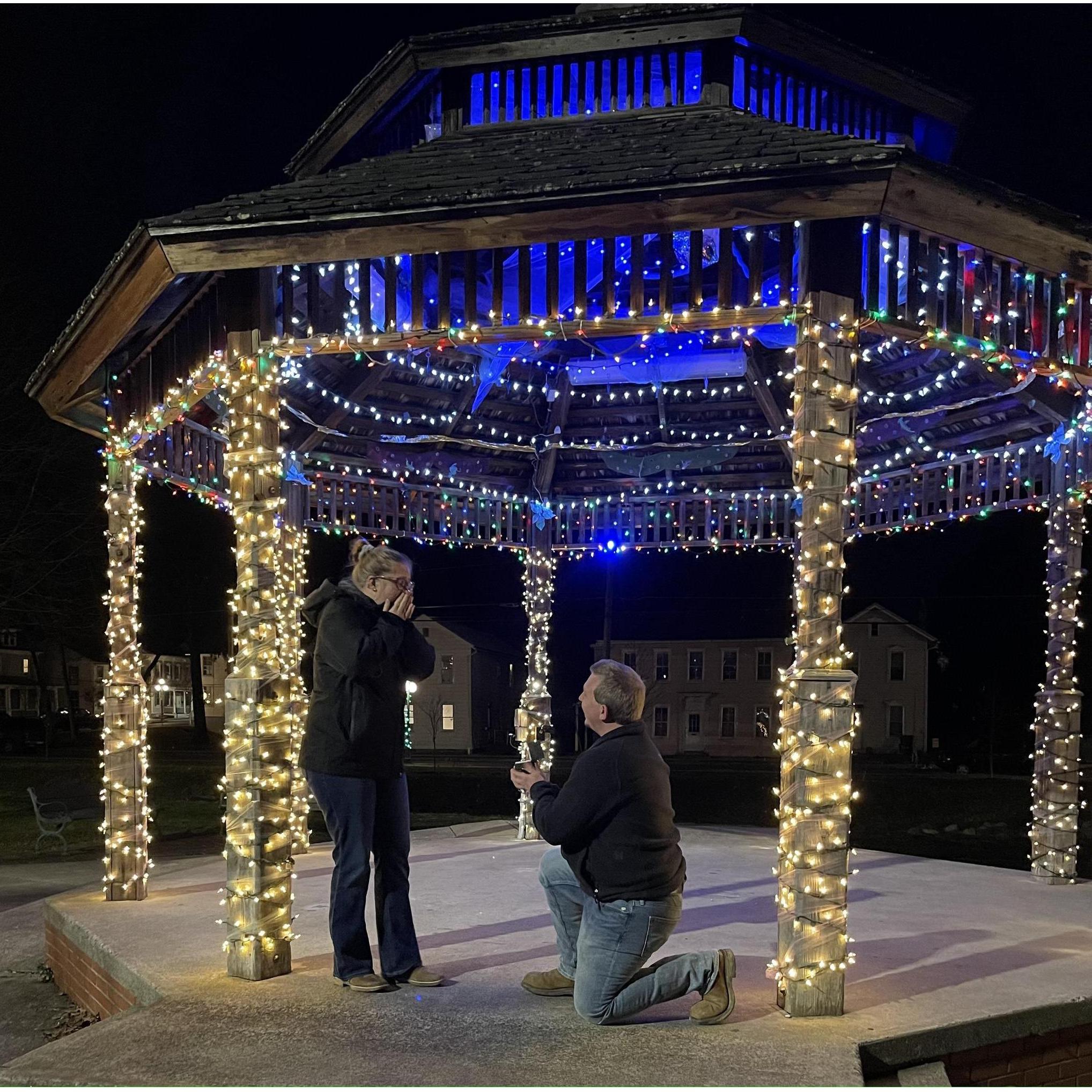 The very moment he proposed