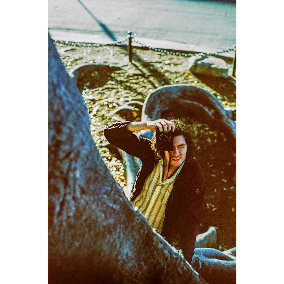 Mere's view of Joe after climbing a tree