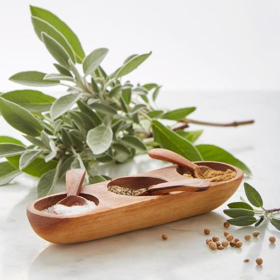 Olive Wood Mini Spice Kit