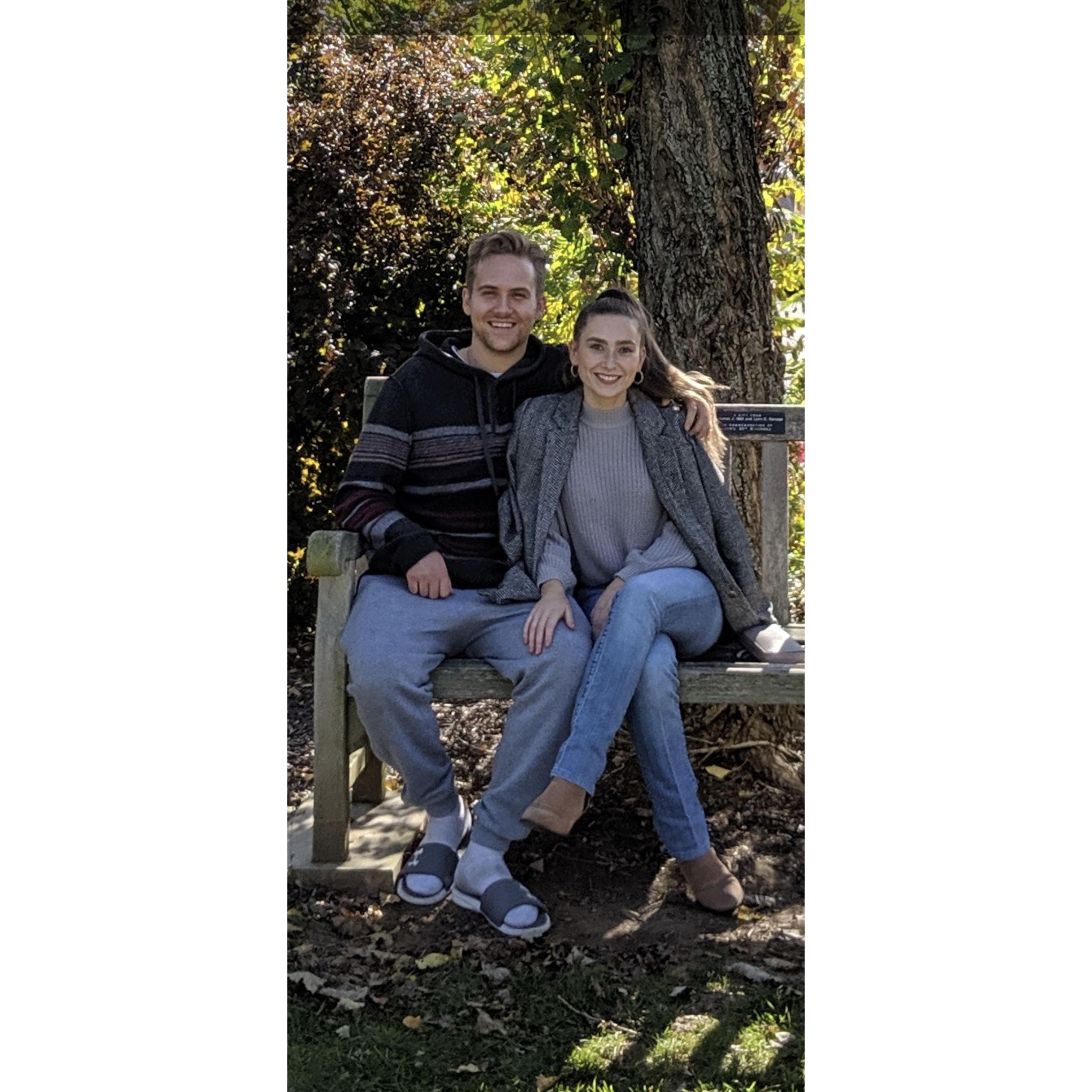 Visiting Trey's brother, Rhys, at Penn State. Fall 2019.