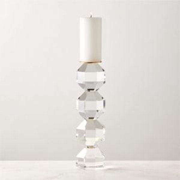 Crystal Pillar Candle Holder