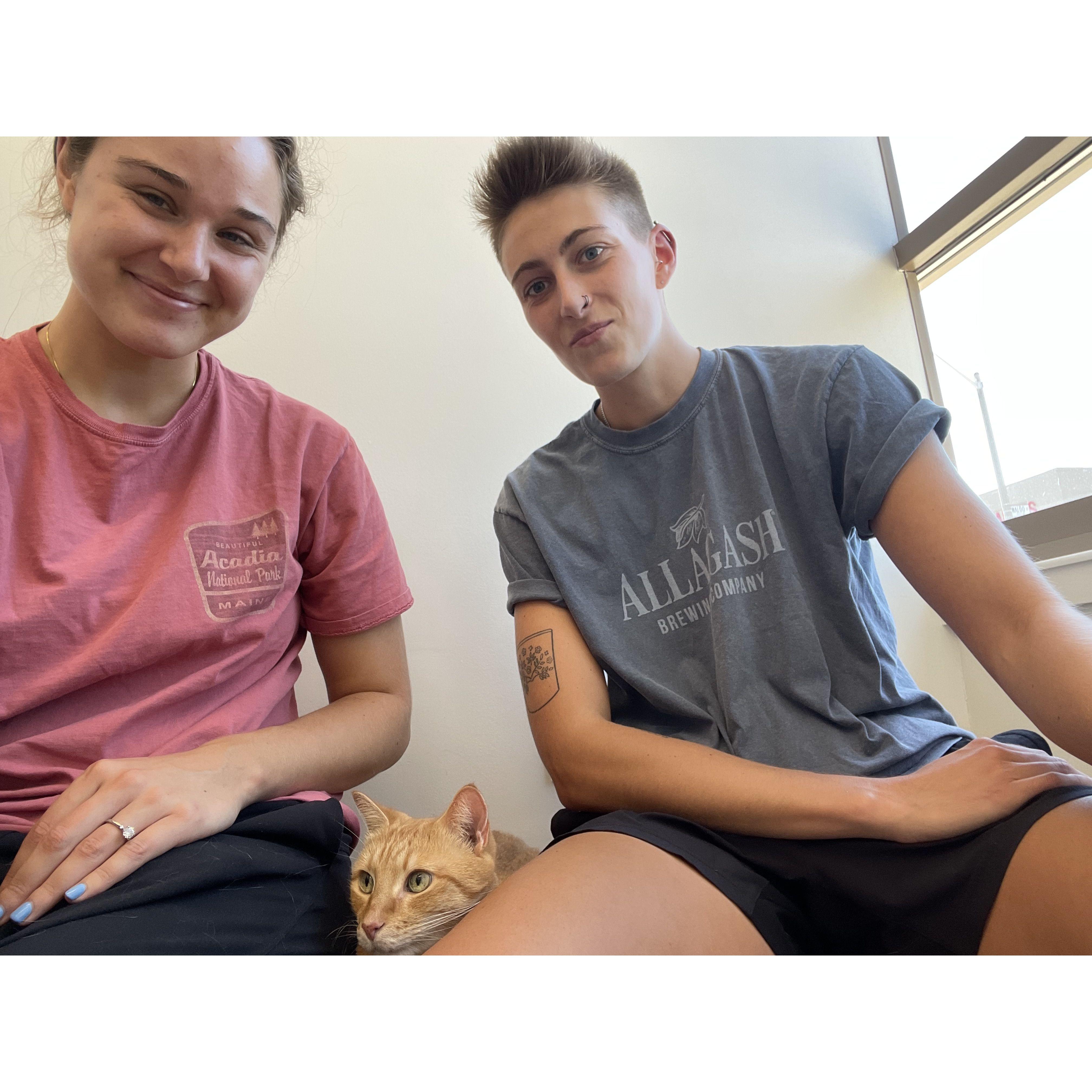 We ventured to Brookline and took Paco on the bus for the first time to go to the vet.