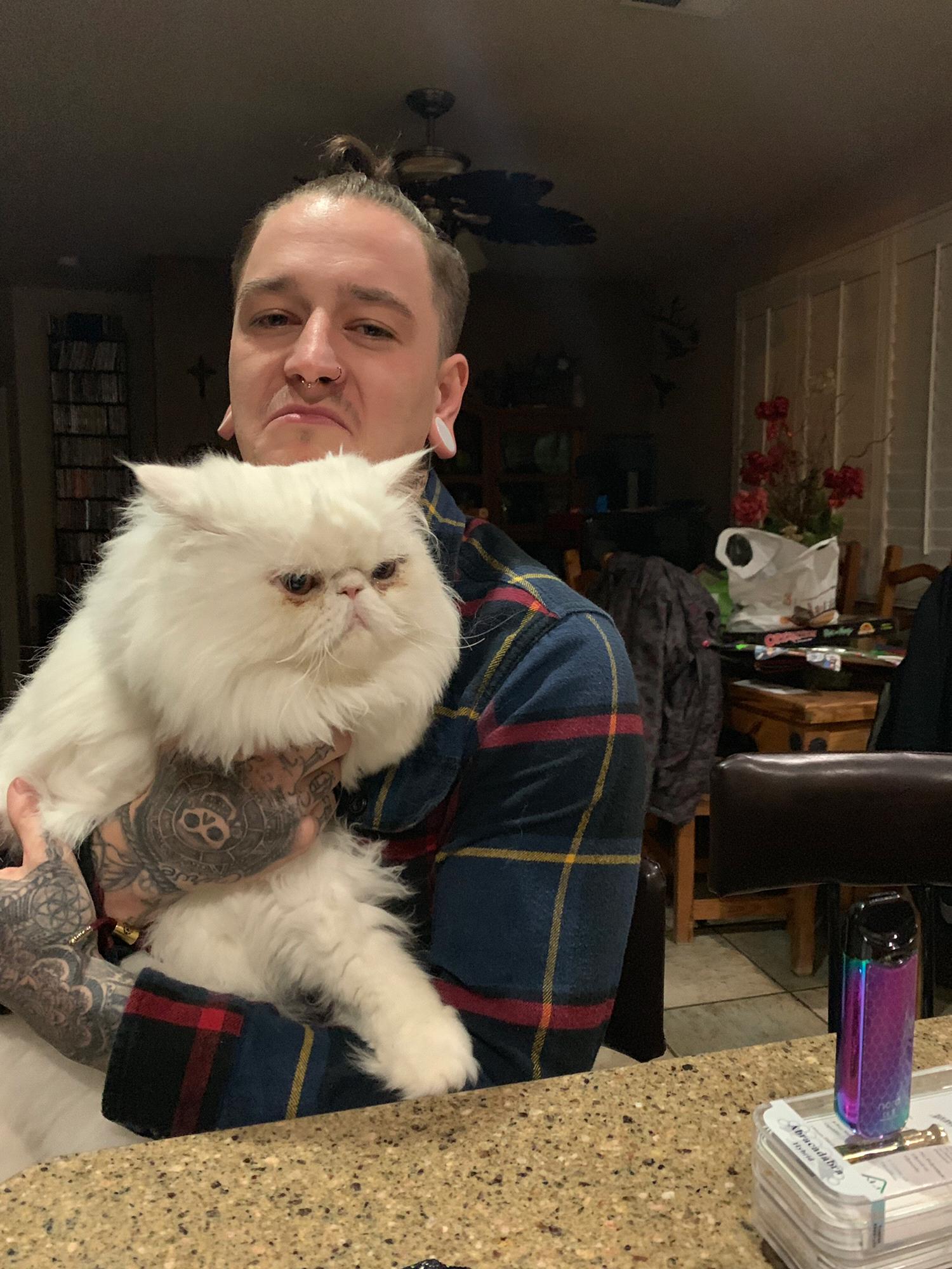Grumpy kitty, grumpy Cody. Teryn and Cody have so many great laughs together 😛