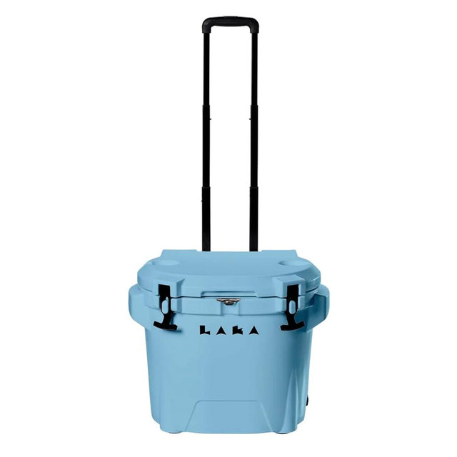 LAKA 30 Quart Wheeled Hard Cooler Insulated Portable Ice Chest Box Durable, All-Terrain Rolling Cooler for Beach, Drink, Beverage, Boating, Fishing, Camping, and Outdoor Activities
