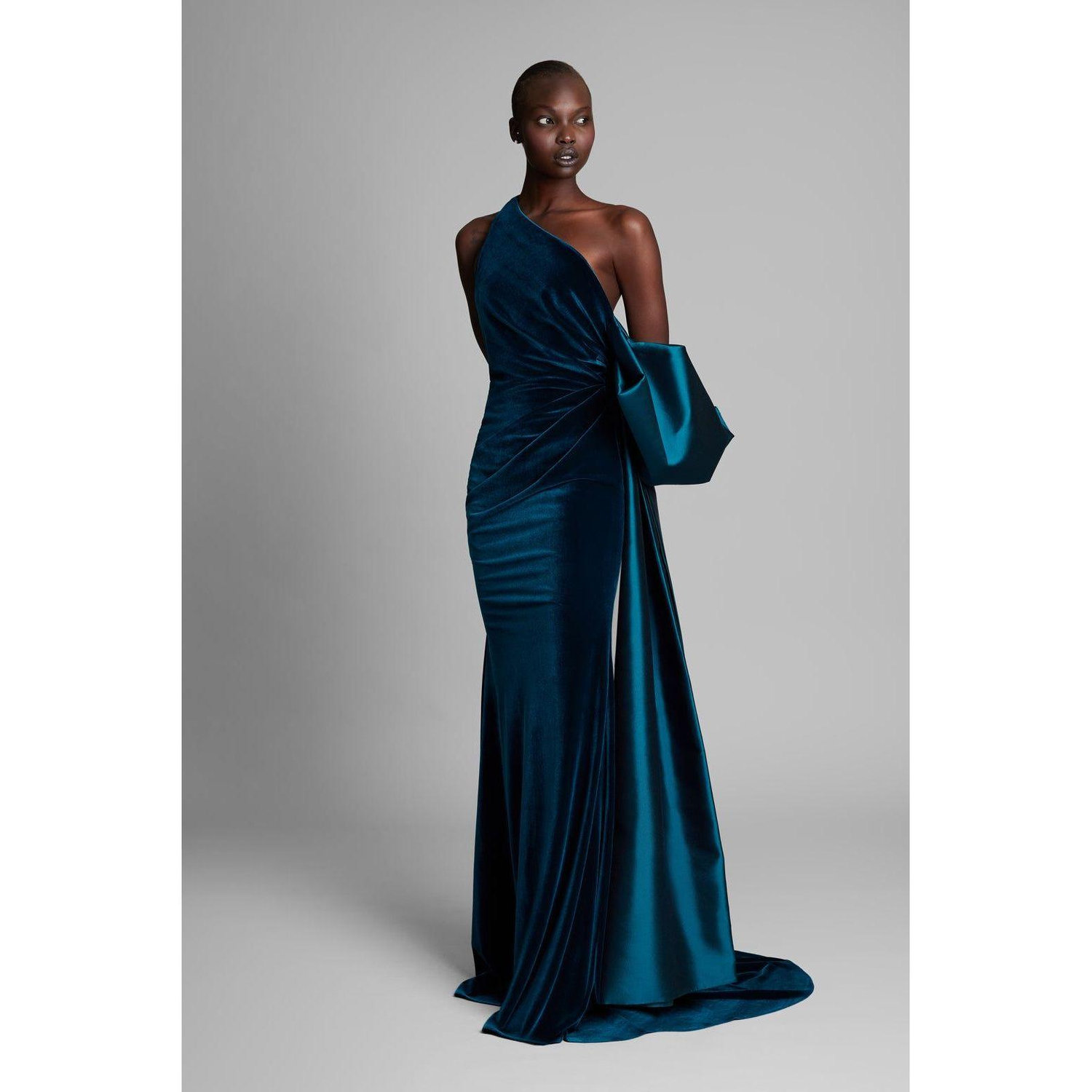 Colorful floor-length dress