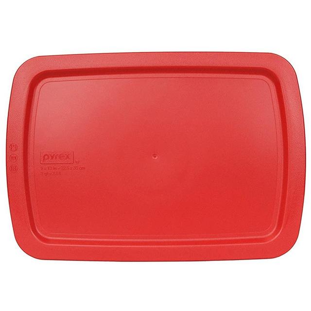 Pyrex Red Plastic Lid for 9" X 13" 3-qt C-233-PC for Oblong Easy Grab Glass Baking Dish