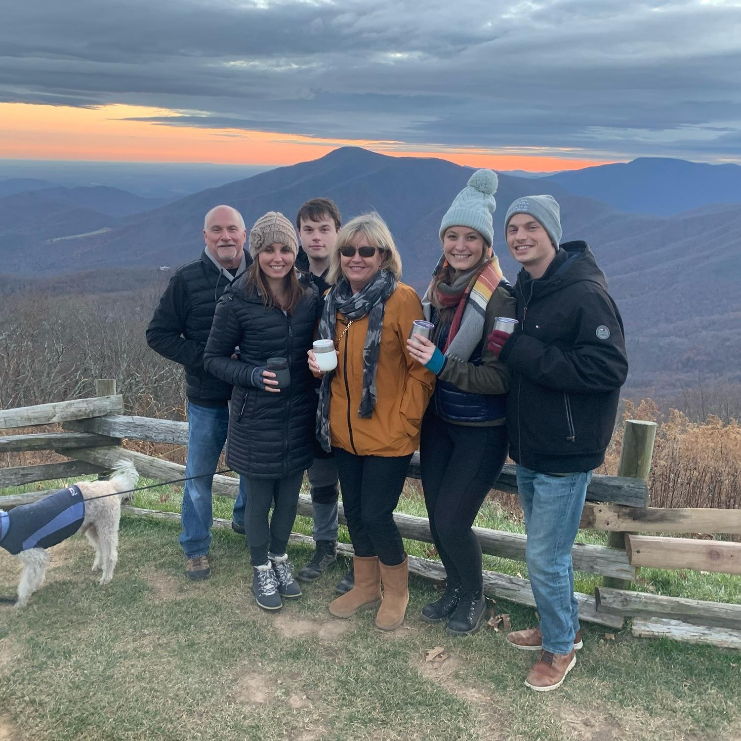 11/25/21… Christina’s first Thanksgiving with the Patierno family in Wintergreen (where we will soon tie the knot!)