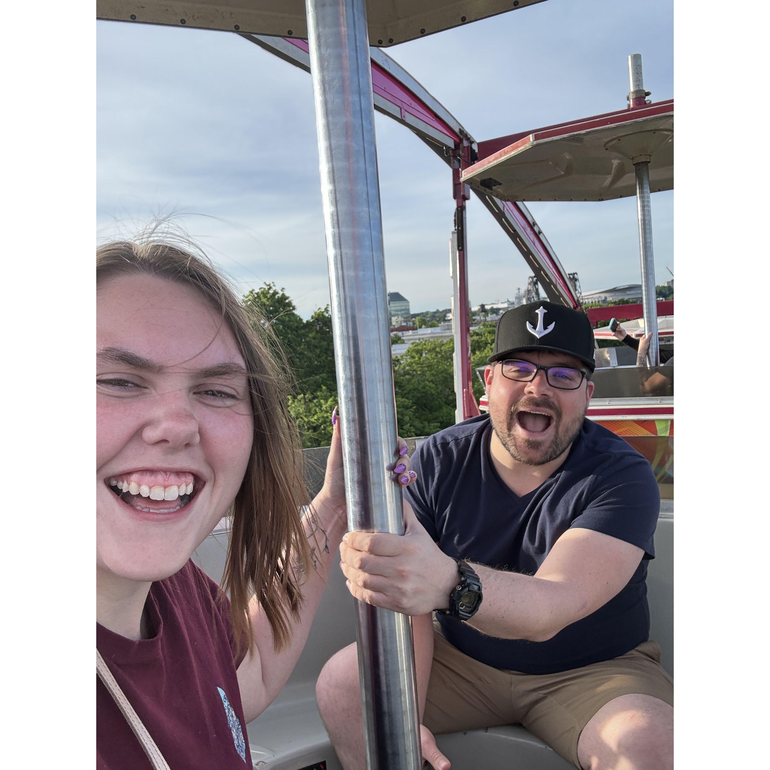 We were both a little afraid of the ferris wheel!
