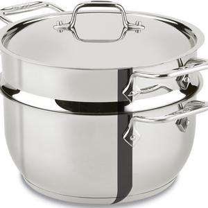 All-Clad E414S564 Stainless Steel Steamer Cookware, 5-Quart, Silver