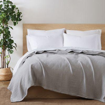 Under The Canopy® Organic Cotton Matelasse King Blanket in Grey
