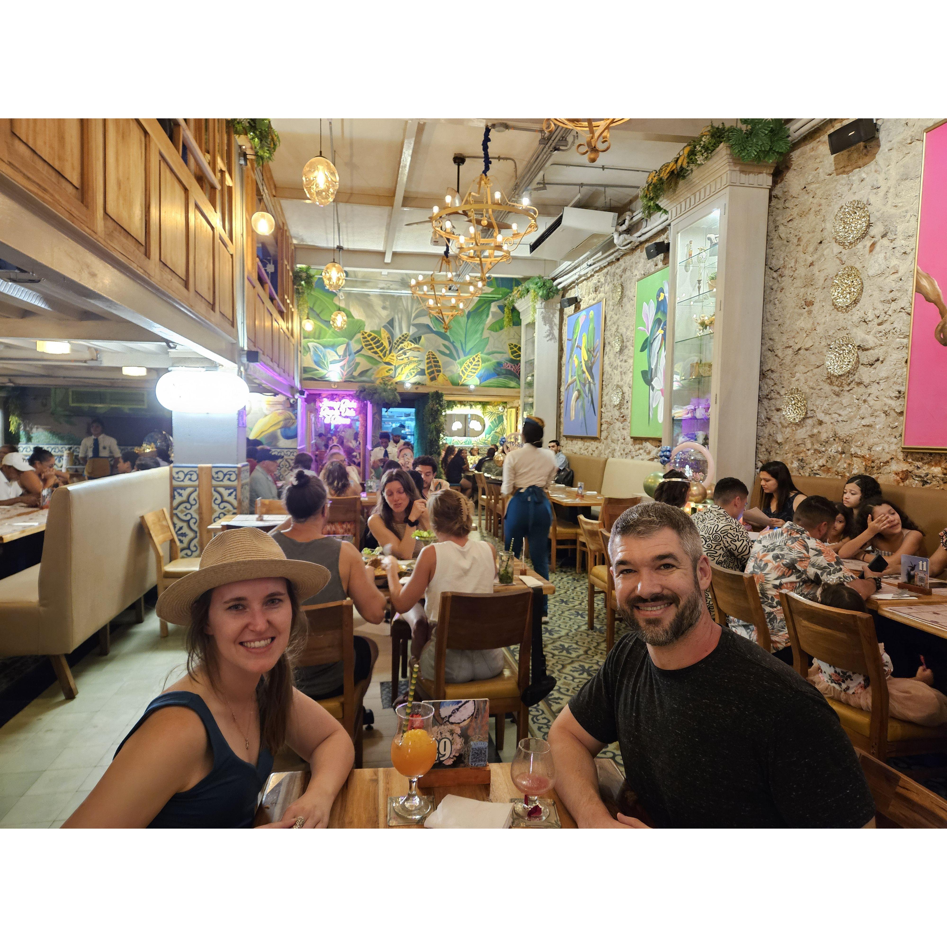 Our first of many overseas adventures in Colombia!