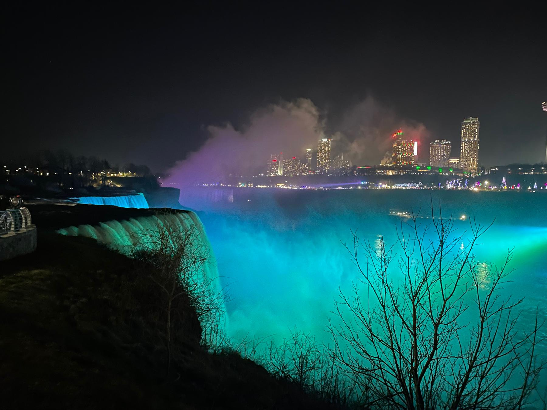 A view of the falls on the night we got engaged