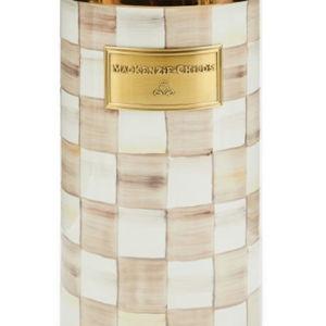 Mocha Check Utensil Holder