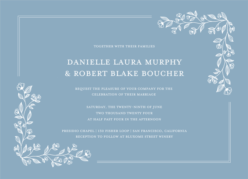 Kalispell Landscape | Dusty Blue | Zola Wedding Invitations