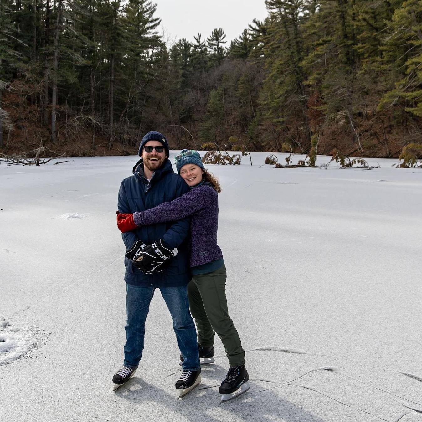 At Mirror Lake in WI where we got engaged!