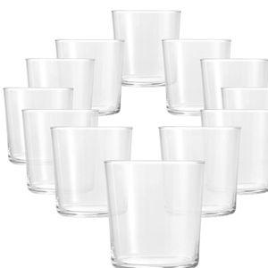 Bormioli Rocco Bodega Collection Glassware – Set Of 12 Medium 12 Ounce Drinking Glasses For Water, Beverages & Cocktails – 12oz Clear Tempered Glass Tumblers