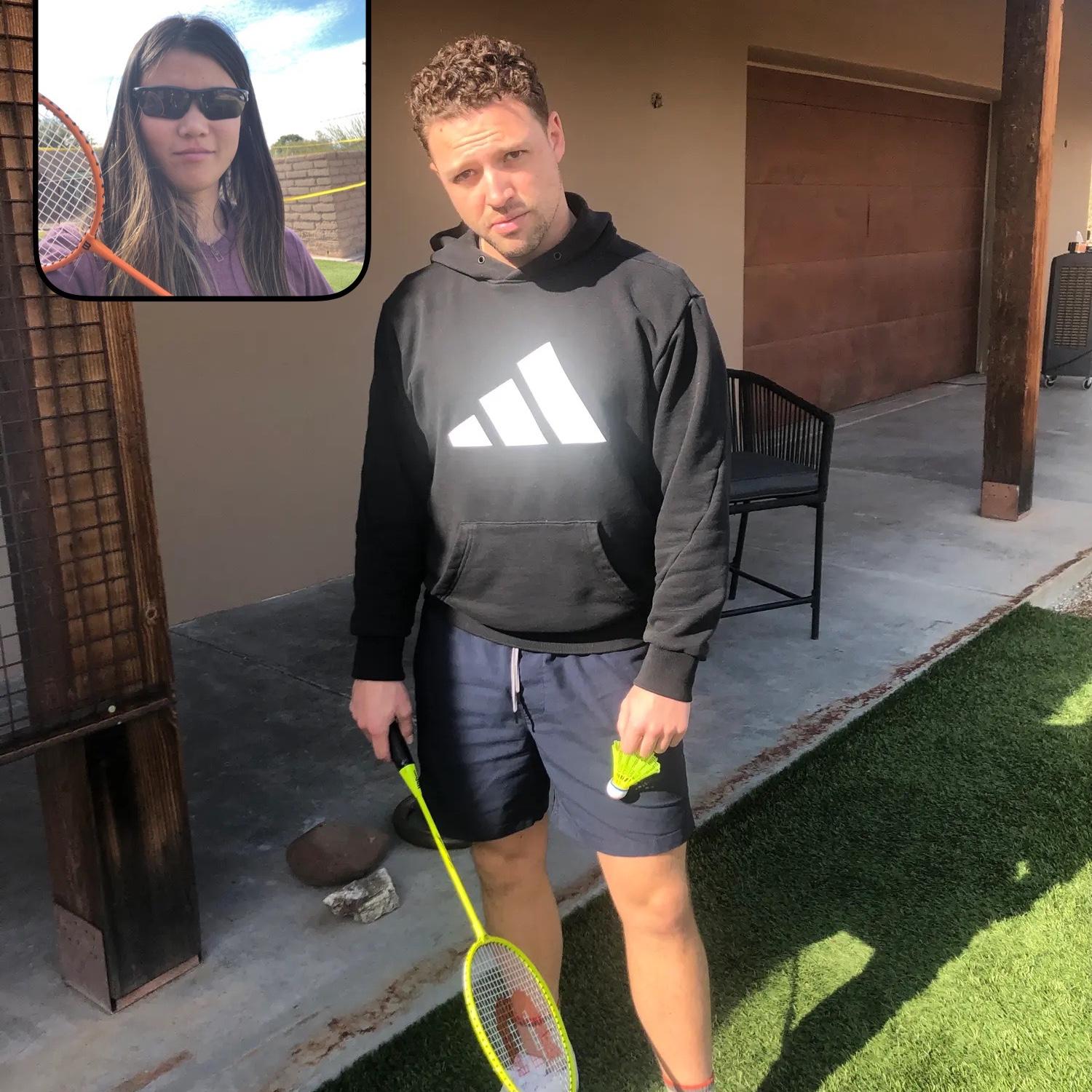 We fell in love over badminton