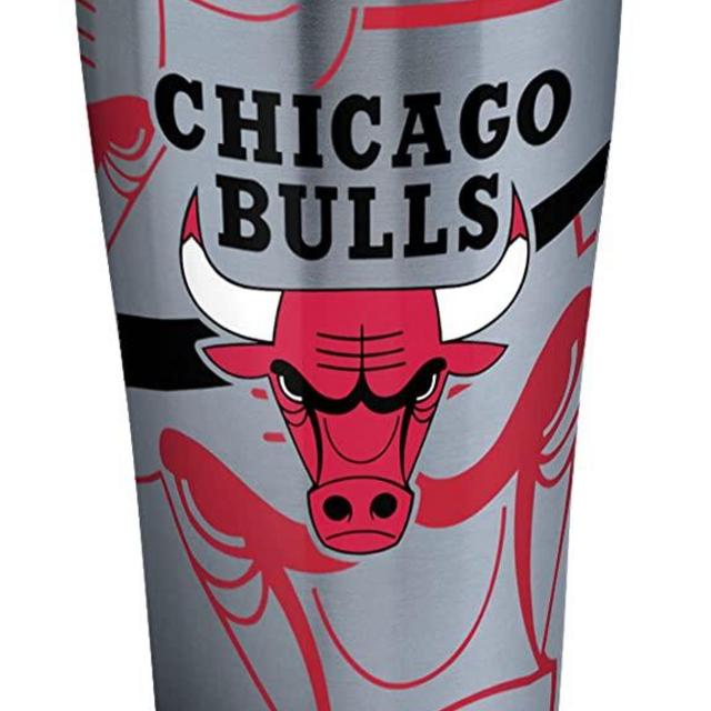 Tervis Triple Walled NBA Chicago Bulls Insulated Tumbler Cup Keeps Drinks Cold & Hot, 20oz - Stainless Steel, Paint