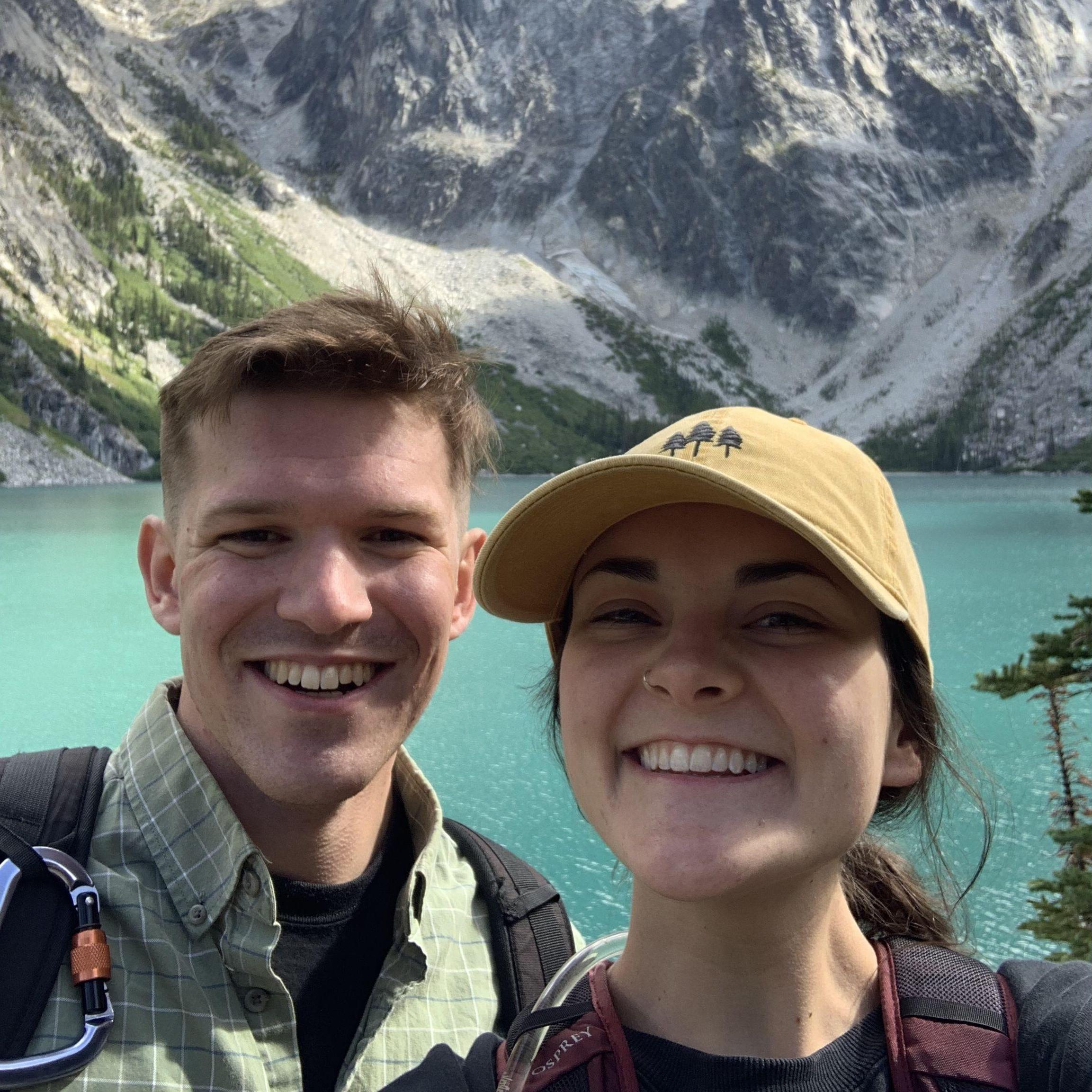 First kiss at Colchuck Lake, WA