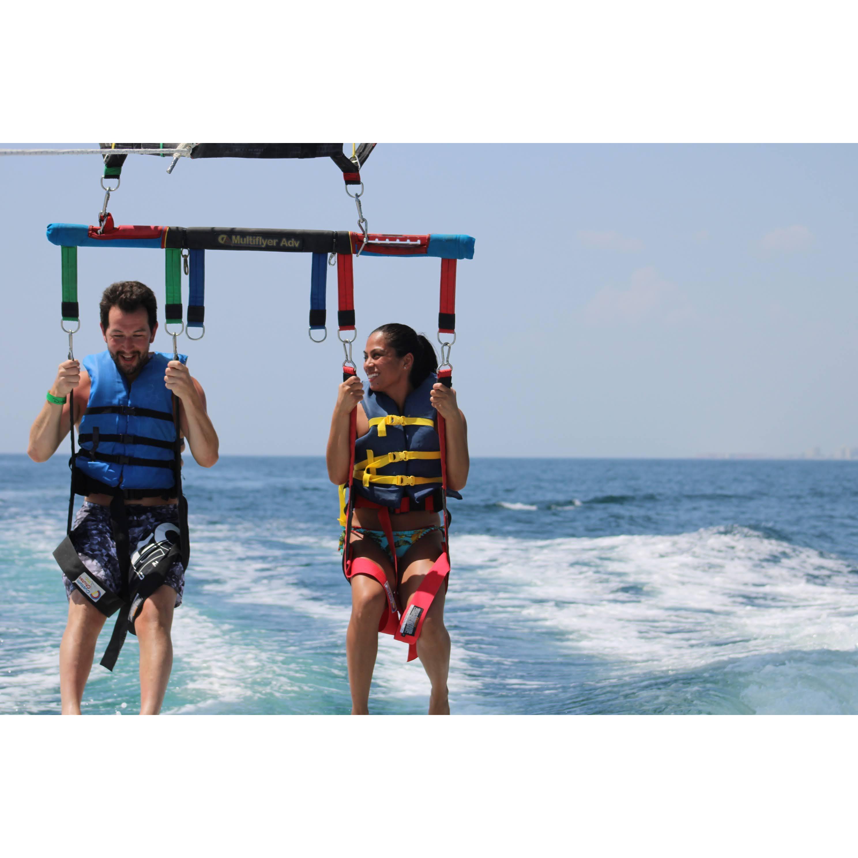 Parasailing off the coast of Destin Florida