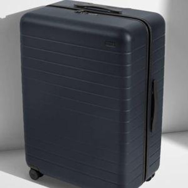 Shop Large & Checked Suitcases in Navy Blue