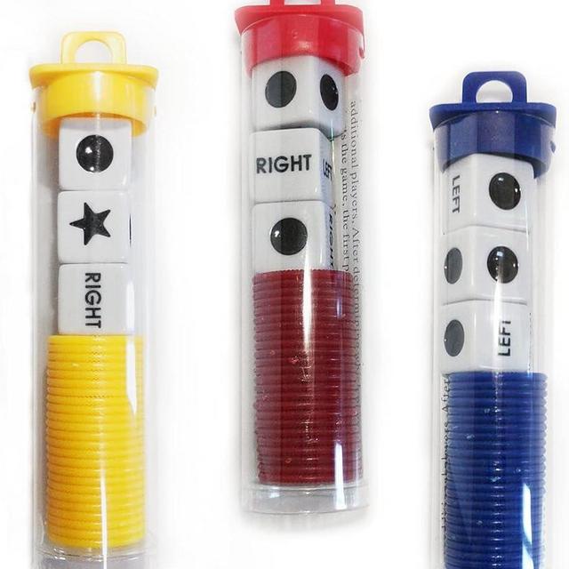 Left Right Center dice Game Prime Set Bundle- 3 Pack Assorted Colors
