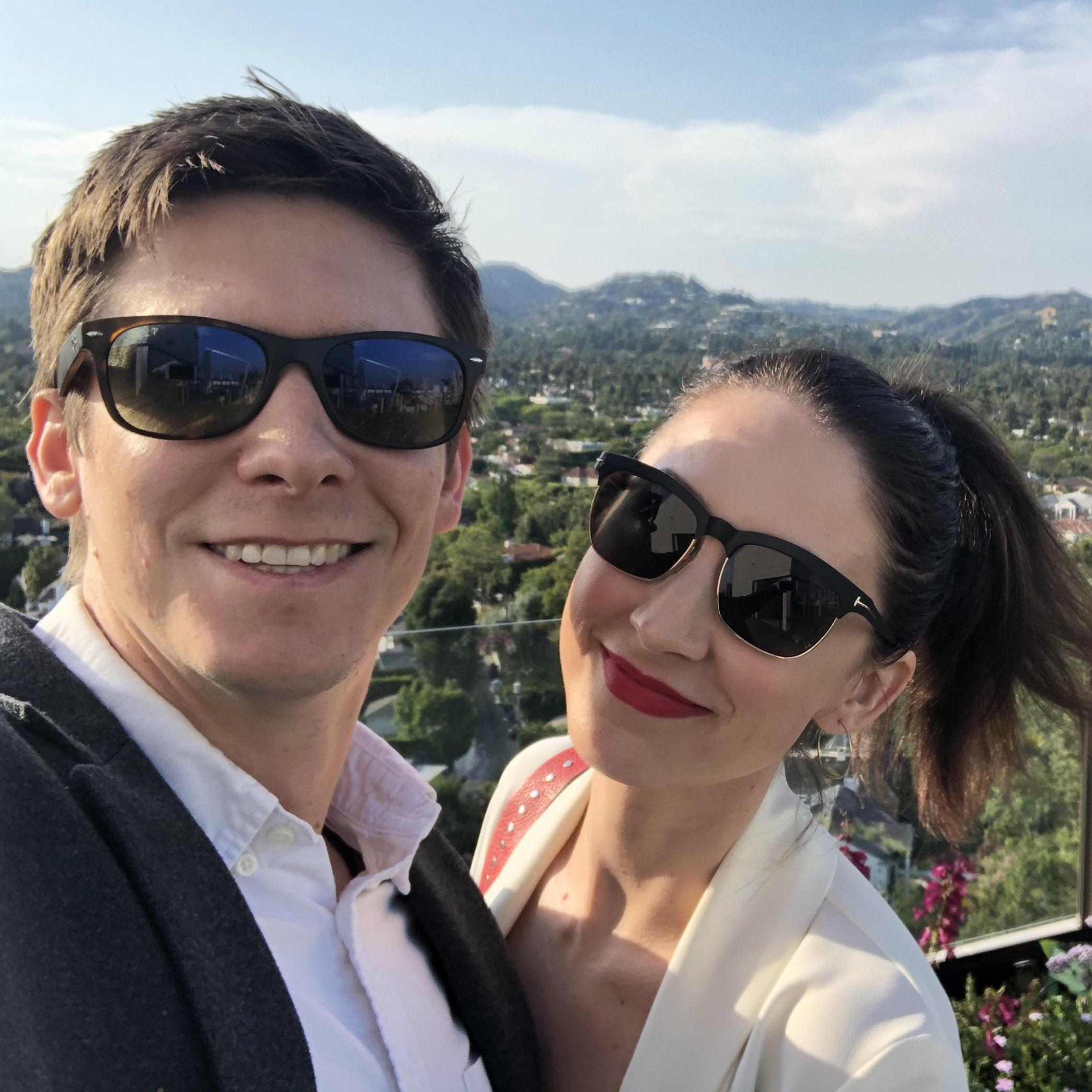 Drinks on top of The Waldorf Astoria In Los Angeles