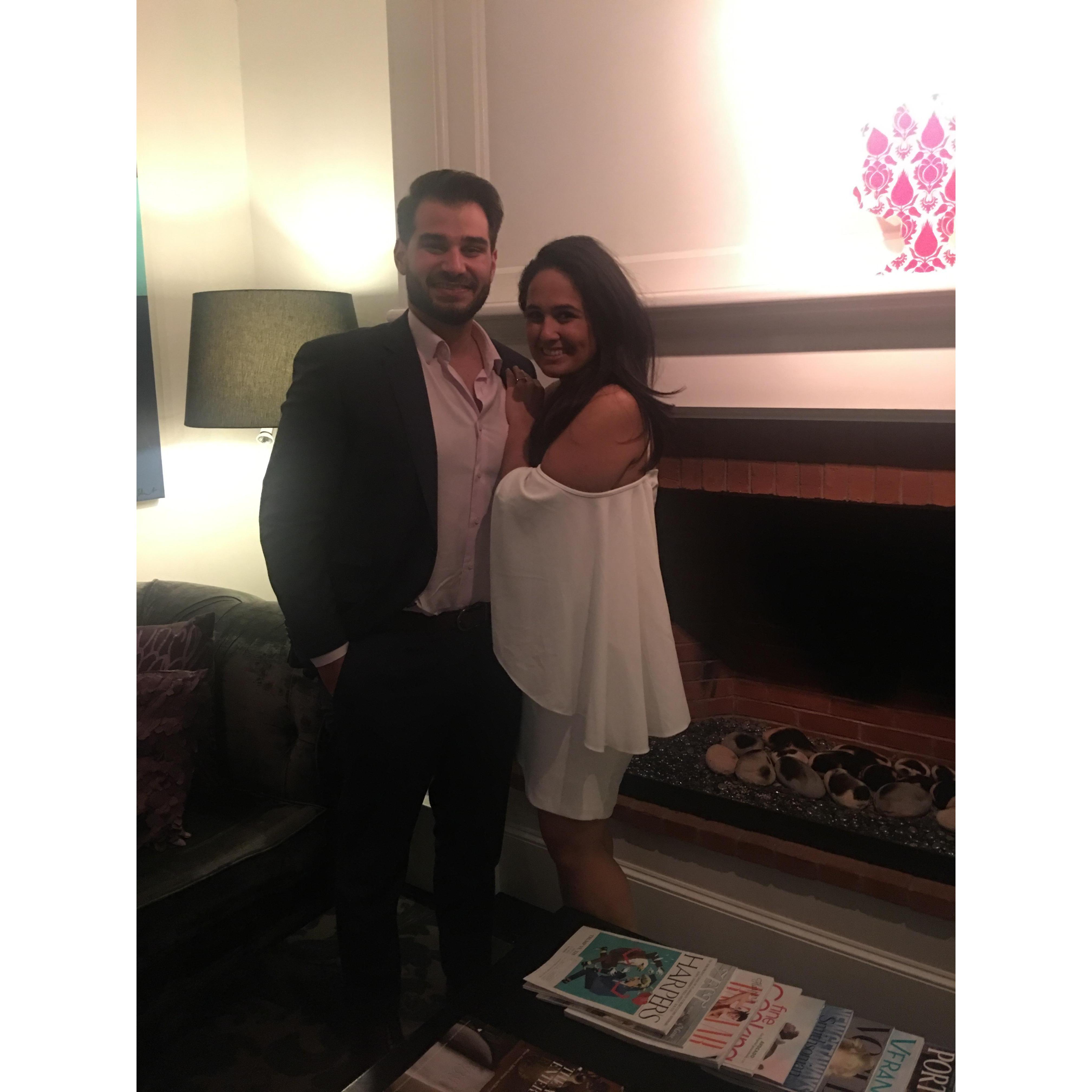 Our special engagement celebratory dinner!