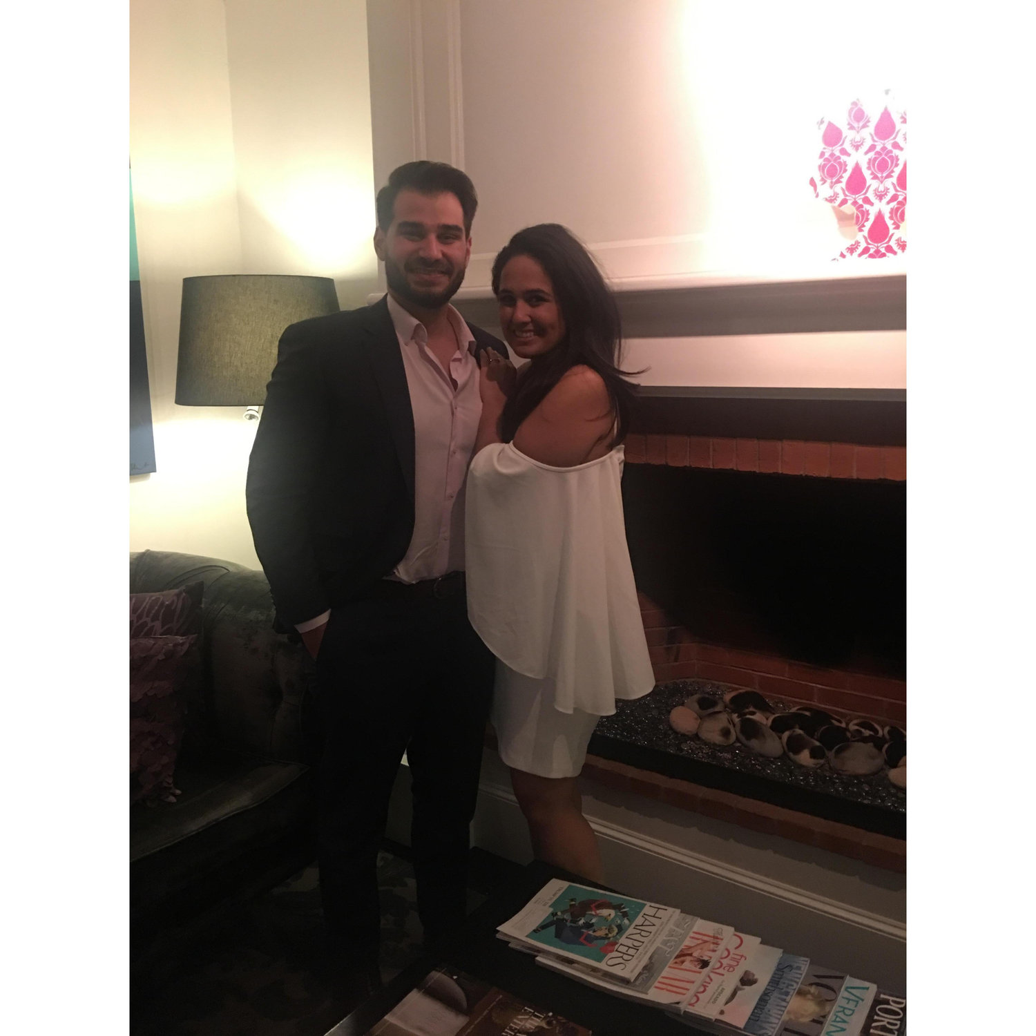 Our special engagement celebratory dinner!