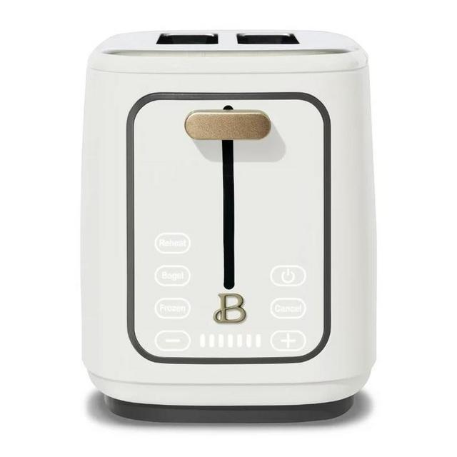 Beautiful 2 Slice Touchscreen Toaster, White Icing by Drew Barrymore