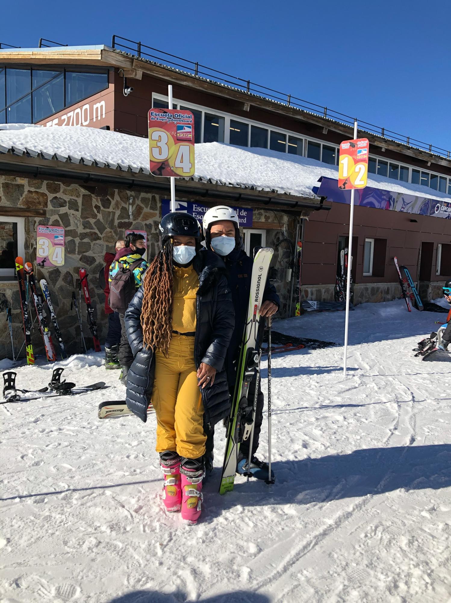First time skiing at Sierra Nevada in Granada Spain