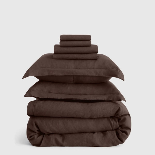 European Linen Duvet Cover Set - Full/Queen