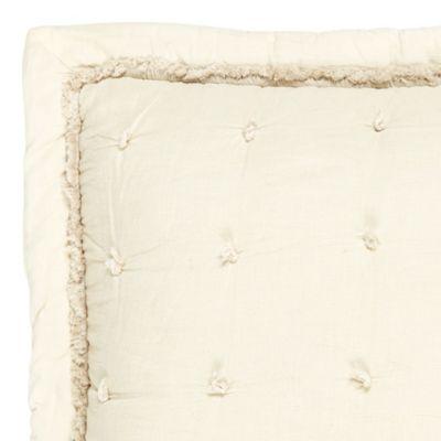 Halle Pickstitch Euro Sham in Parchment