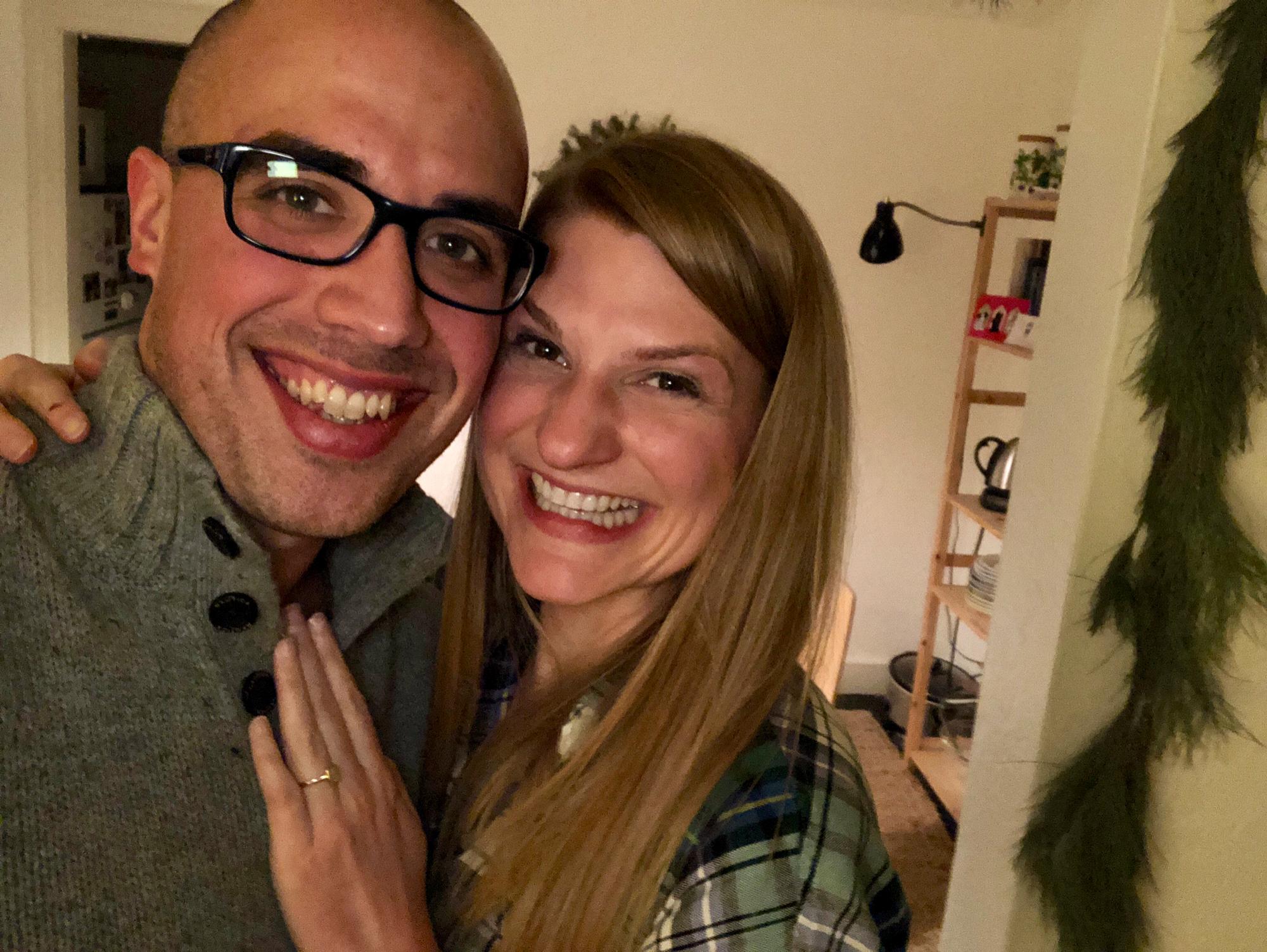 Minutes after we were engaged!
