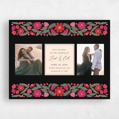 Black Wedding Save the Date - Juliet Multiphoto