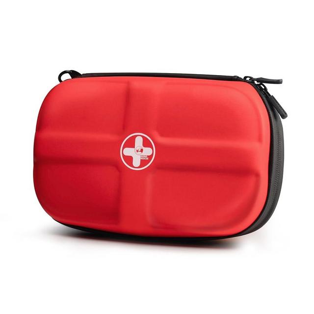 RHINO RESCUE First Aid Kit, Waterproof Portable Emergency Medical Kit for Travel, Home, Car, College Dorm, Camping, Hiking, Backpacking (Red)