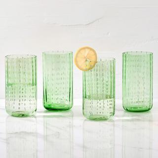 Dappled Clouds Highball Glass, Set of 4