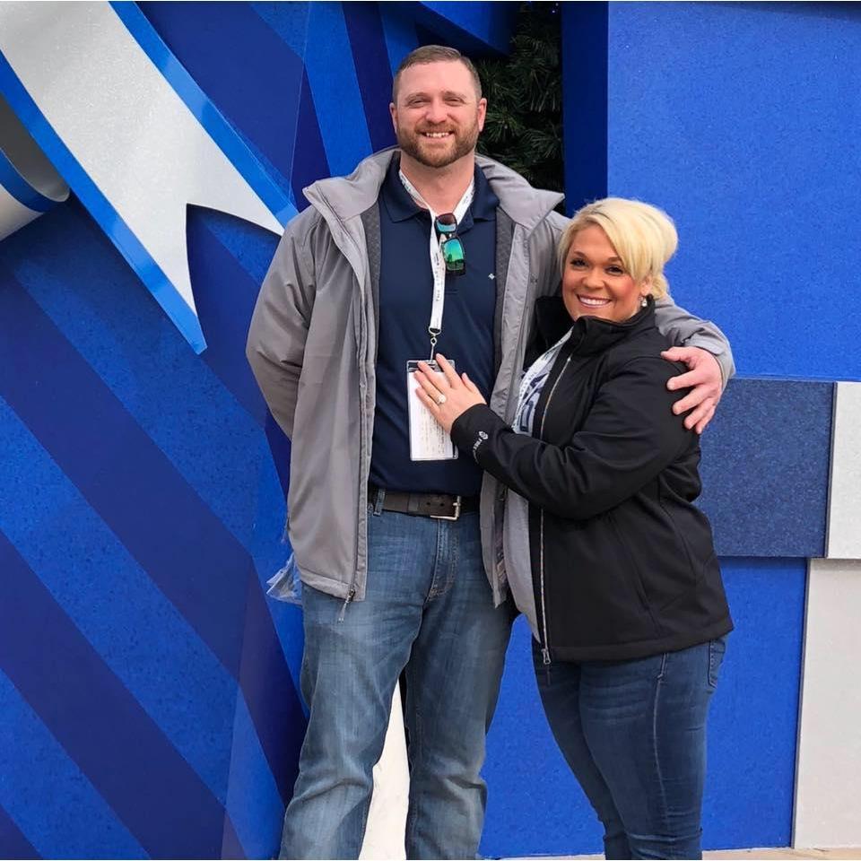 The day we got engaged at the Star in Frisco!
