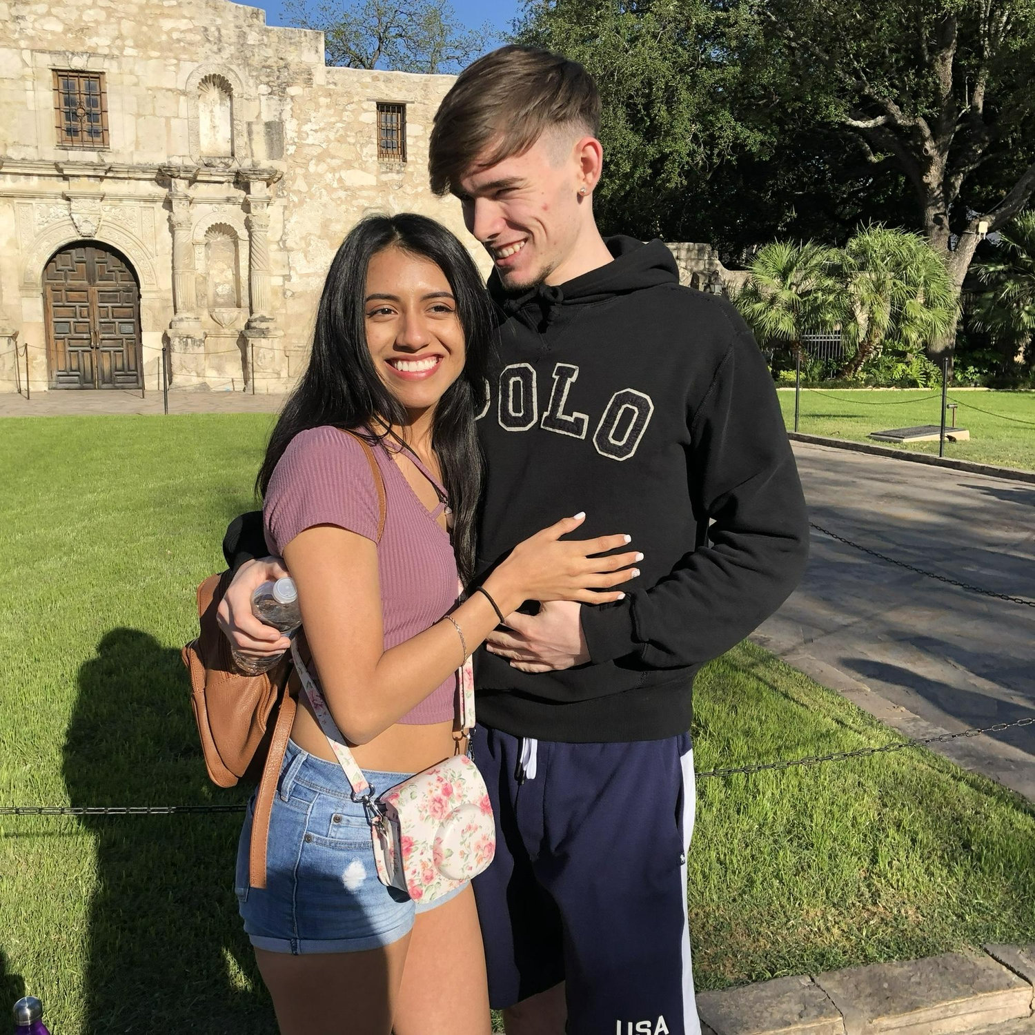 Being blinded by the sun in front of the Alamo 😆 at 20