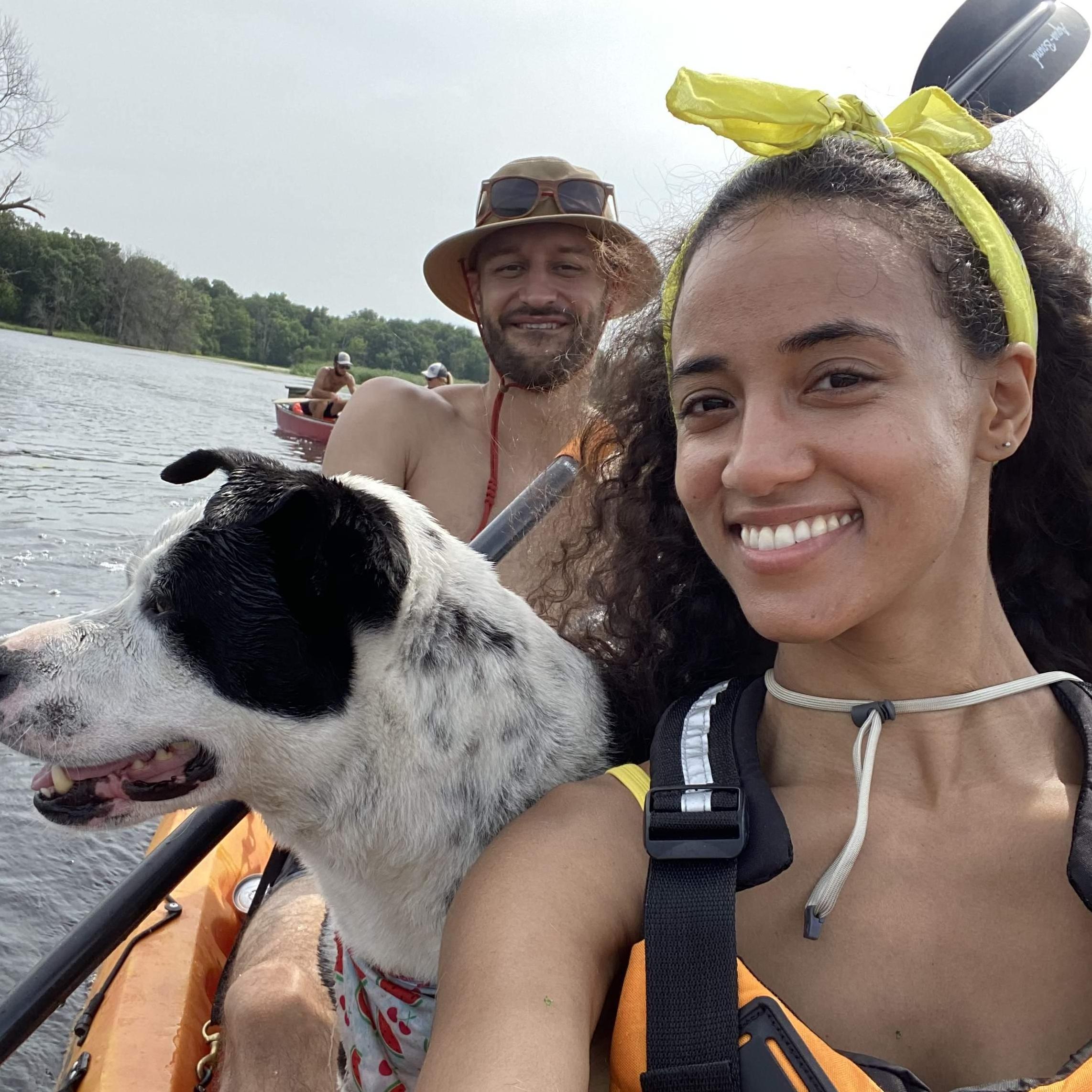 Jackson’s first time Kayaking down a river. He only jumped out once.