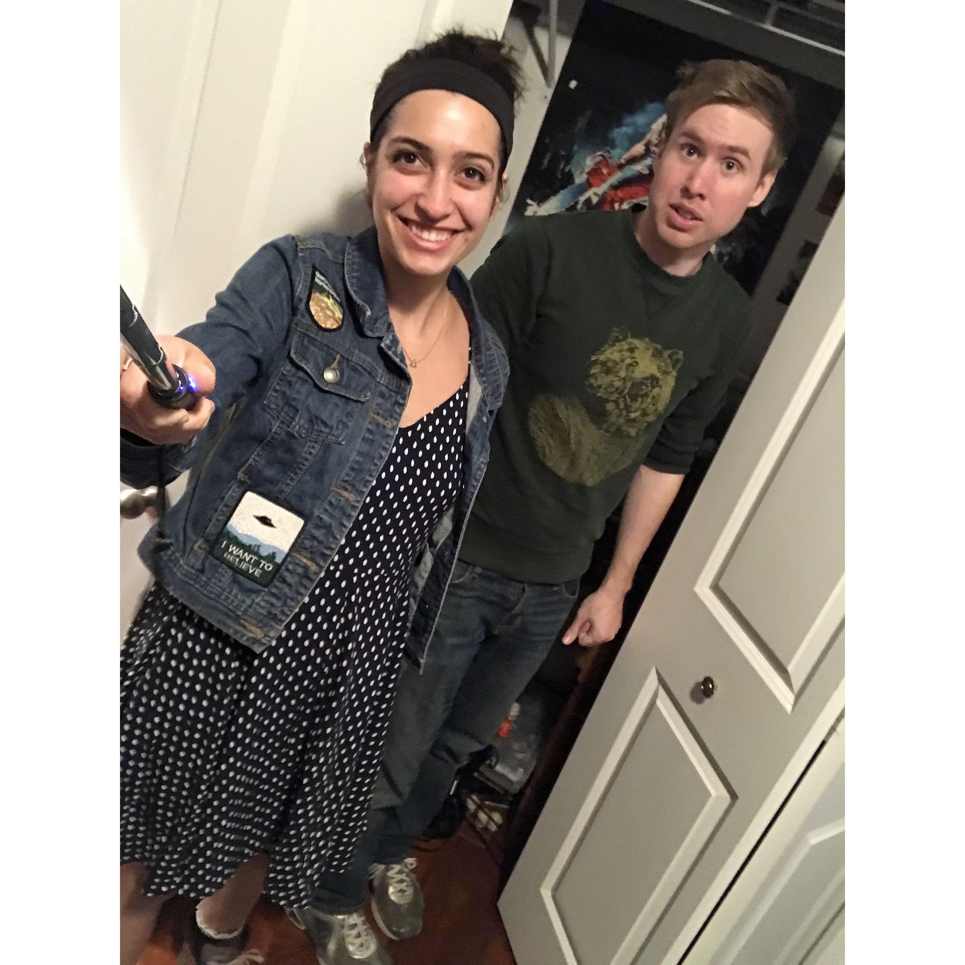 Introducing Matt to the selfie stick - June 2018