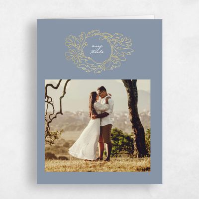 Blue Wedding Thank You - Briar Photo Foil