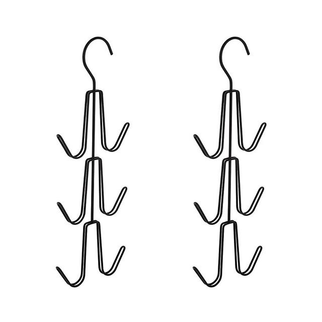 ZEDODIER Purses Handbags Hangers, Purse Handbag Holder 2 Pack Black Metal Space Saving Hangers Bags Handbags Storage Organizer, Closet Organization for Purses Handbags Backpacks Tank Tops Belts